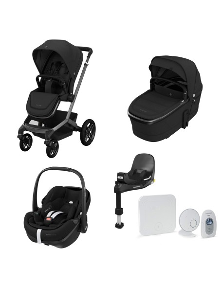 Maxi Cosi - Trio Fame 2025 Con Seggiolino Auto Pebble 360 Pro2 + Base FamilyFix 360 Pro e AngelCare Ac127 In Omaggio