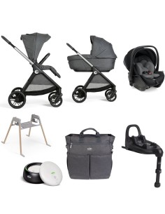 Chicco - Trio Bellagio Gran Comfort +First Seat Recline, Borsa Genitore, Stand Lullaglide, Base Full 360, Baby Monitor OMAGGIO