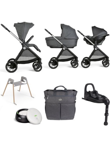 Chicco - Trio Bellagio2 Gran Comfort Con Kory Plus +Borsa Genitore+Stand Lullaglide +Base Full 360 i-Size e Baby Monitor OMAGGIO