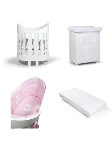 Bebex - Kit Lettino Meggie Con Bagnetto, Piumone e Materasso - Spedizione Gratui