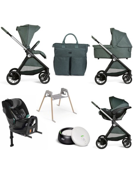 Chicco - Trio Bellagio2 Flexi Con Kory Plus + Seggiolino Auto FullSeat 360 i-Size con base e Baby Monitor OMAGGIO