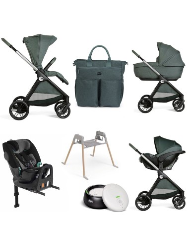 Chicco - Trio Bellagio2 Gran Comfort Con Kory Plus +Seggiolino Auto FullSeat 360 i-Size con base E Baby Monitor OMAGGIO
