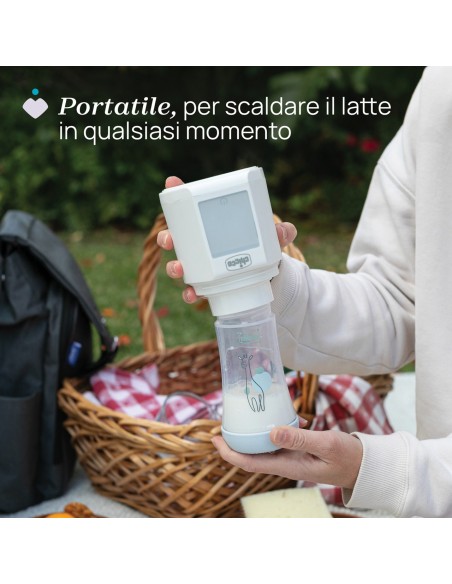 Chicco - Scaldabiberon Portatile 2in1 con Batteria Ricaricabile