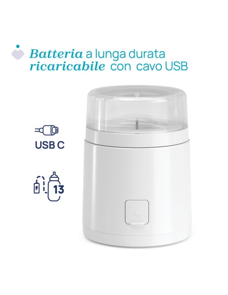 Chicco - Scaldabiberon Portatile 2in1 con Batteria Ricaricabile
