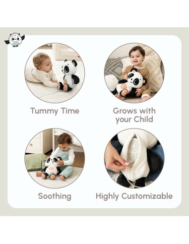 Tiny Love - Peluche di Panda Snuggly Buddy Black e White