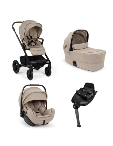 Nuna - Trio Collezione Cosmopolitan Con Passeggino e Navicella Mixx Next, Ovetto Arra Flex e Base Next - Spedizione Gratuita