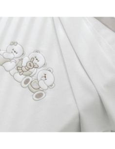 Erbesi - Coperta Piquet Bianco Mirtillo