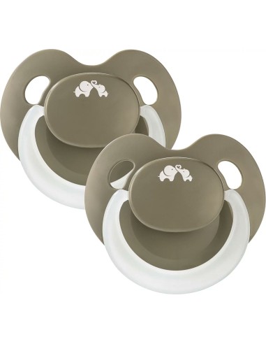 Bebeconfort - 2 Ciucci Eco Physio Air in silicone fosforico 0m+ Dark Green