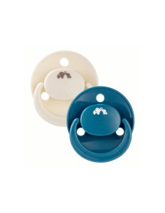 Bebeconfort - Ciuccio con tettarella simmetrica 6+ - Sabbia/Blue