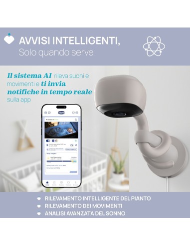 Chicco - Video Baby Monitor WI-FI – Smart AI