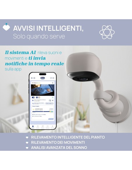 Chicco - Video Baby Monitor WI-FI – Smart AI