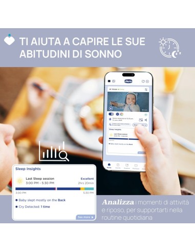 Chicco - Video Baby Monitor WI-FI – Smart AI