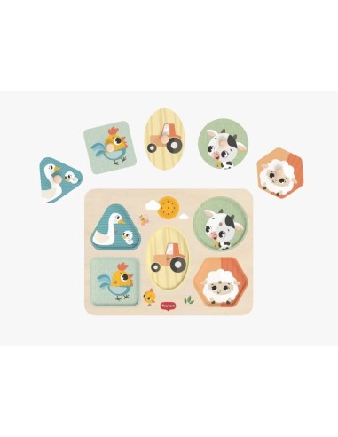Tiny Love - Puzzle Musicale di Legno Fattoria