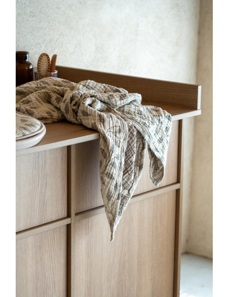 Quax - Copertina/Telo in mussola XL - Collezione Natural - Foglia