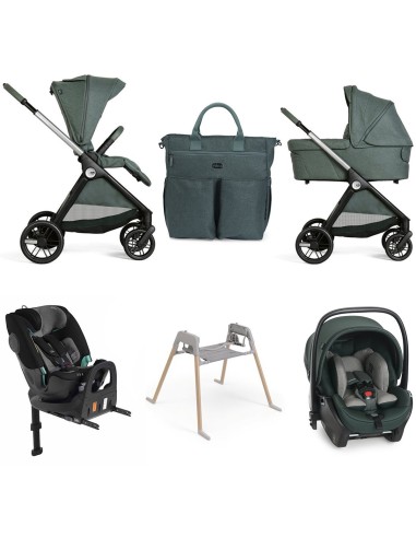 Chicco - Trio Bellagio2 Flexi Con First Seat Recline +Seggiolino Auto FullSeat 360 i-Size con base