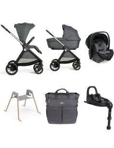 Chicco - Trio Bellagio2 Gran Comfort +First Seat Recline, Borsa Genitore, Stand Lullaglide, Base Full 360