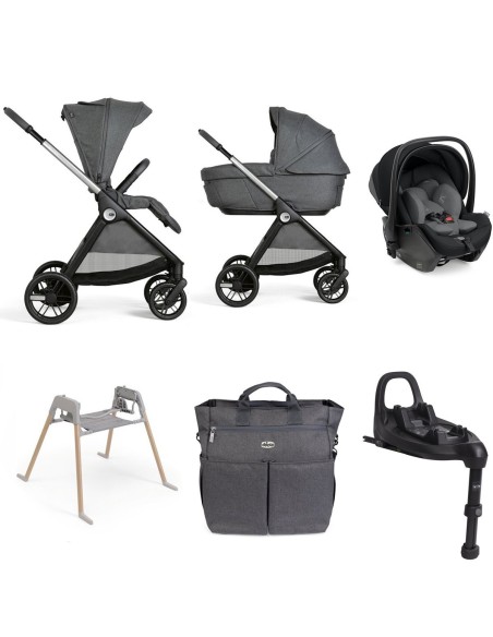 Chicco - Trio Bellagio2 Gran Comfort +First Seat Recline, Borsa Genitore, Stand Lullaglide, Base Full 360