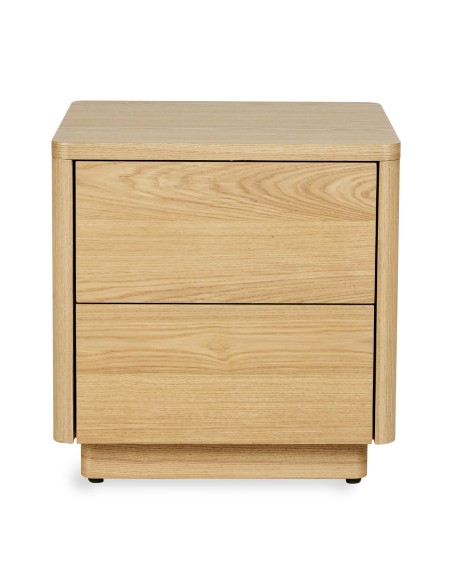 Quax - Comodino  2 Cassetti - Legno di Frassino Naturale - Spedizione Gratuita