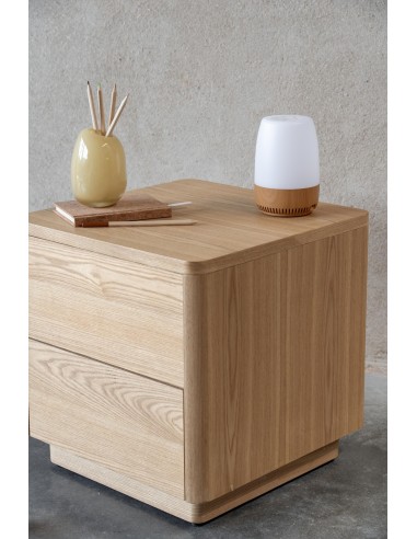 Quax - Comodino  2 Cassetti - Legno di Frassino Naturale - Spedizione Gratuita