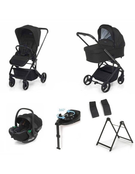 Foppapedretti - Trio TicToc Con Seggiolino Auto Rek i-Size + Base REK, Supporto Elevo e Adattatori OMAGGIO - Spedizione Gratuita