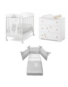 Erbesi - Set Lettino Cucù + Comò + Piumone - Spedizione Gratuita