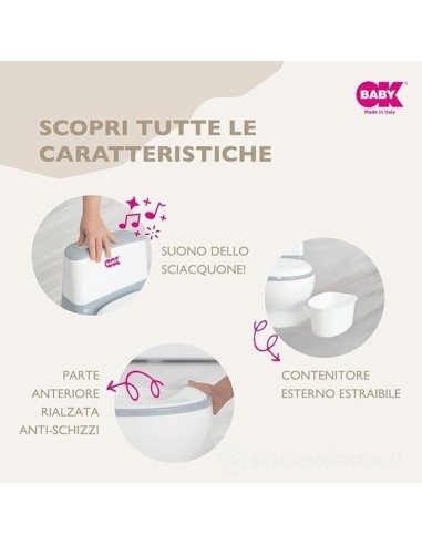 Ok Baby - Mini Wc - Vasino con Suono Sciacquone