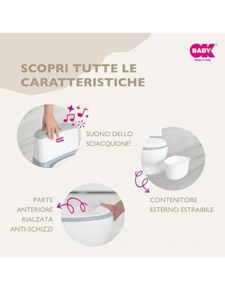 Ok Baby - Mini Wc - Vasino con Suono Sciacquone