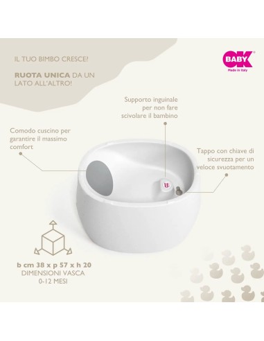 Ok Baby - Unica Vasca da 0/48 Mesi in Granito