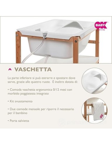 Ok Baby - Woody Bagnetto/Fasciatoio in Legno
