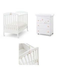 Erbesi - Set Lettino Cucù + Bagnetto + Piumone Sfilabile - Spedizione Gratuita
