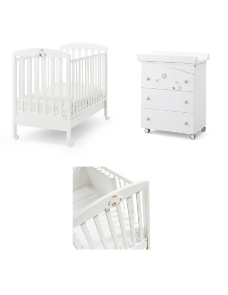 Erbesi - Set Lettino Cucù + Bagnetto + Piumone Sfilabile - Spedizione Gratuita