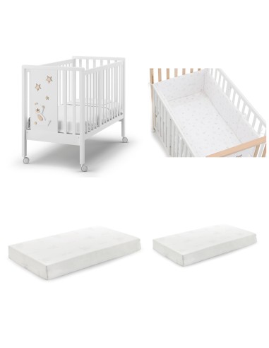 Erbesi - Set Lettino Evo Cucù + Piumone Evo Cucù + Materasso Culla + Materasso Lettino - Spedizione Gratuita