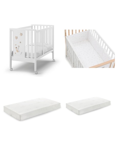 Erbesi - Set Lettino Evo Cucù + Piumone Evo Cucù + Materasso Culla + Materasso Lettino - Spedizione Gratuita