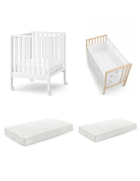 Erbesi - Set Lettino Maxi + Materasso Culla + Materasso Lettino + Piumone Maxi Cucù - Spedizione Gratuita