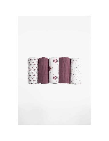 Koala Babycare - Soft Touch Set di 5 mussole di 50x25 cm