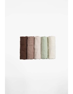 Koala Babycare - Soft Touch Set da 5 mussole 30x30cm Bamboo Cozy 2