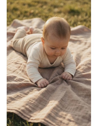 Koala Babycare - Soft Touch Set da 2 mussole 80x80 cm Bamboo Oat - Cappuccino