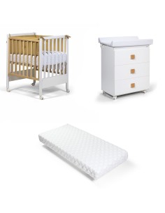 Bebex - Kit Lettino Kresco Con Bagnetto, Materasso Mini e Large e Piumone - Spedizione Gratuita