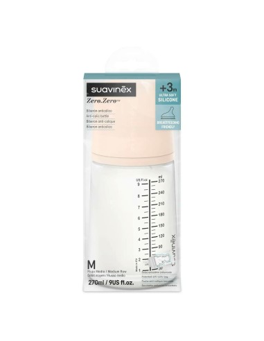 Suavinex - Biberon Zer.Zero 270ml con Tettarella in Silicone Anticolica