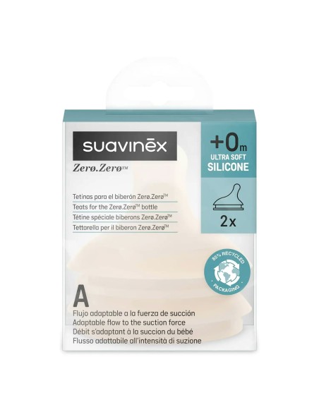 Suavinex - Tettarelle Zero.Zero Speciale Allattamento in Silicone Anticoliche