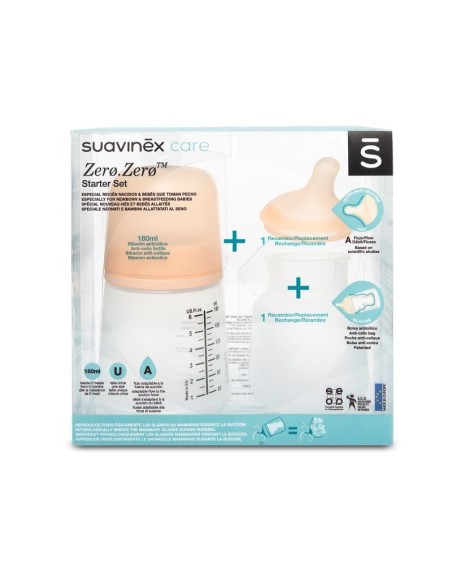 Suavinex - Kit Biberon Speciale Allattamento 180ml + Ricambi