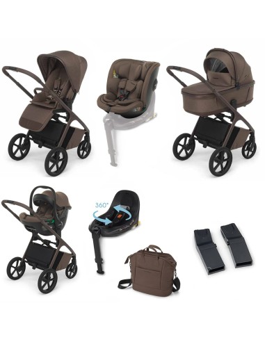 Foppapedretti -Trio Commander Con Disk Infant Rekline, Disk Grow, Base Disk E Borsa Elegant+Pochette e Coprigambe OMAGGIO