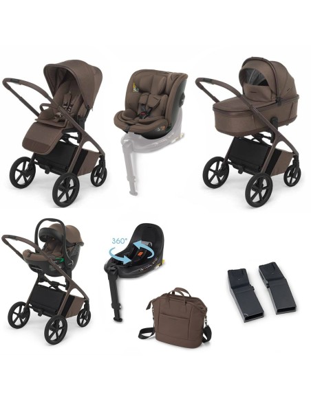 Foppapedretti -Trio Commander Con Disk Infant Rekline, Disk Grow, Base Disk E Borsa Elegant+Pochette e Coprigambe OMAGGIO