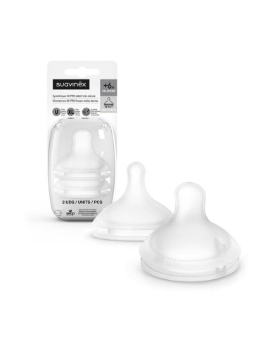 Suavinex -  Tettarelle Silicone Sx Pro Fisio Flusso pappa XL 2 pezzi