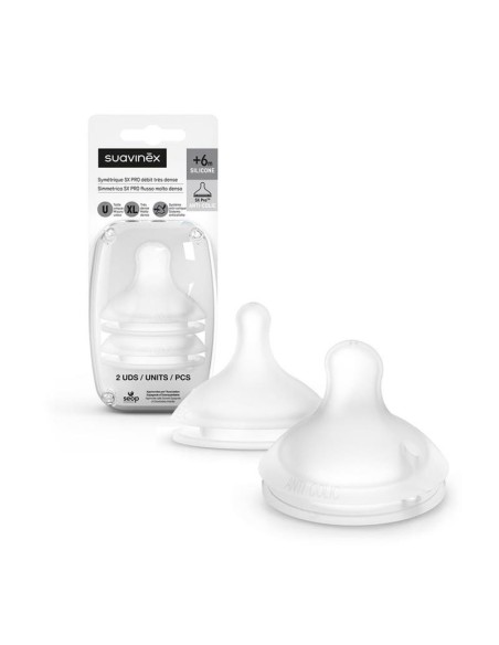 Suavinex -  Tettarelle Silicone Sx Pro Fisio Flusso pappa XL 2 pezzi