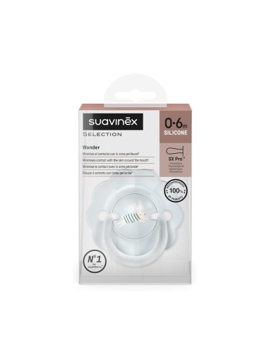 Suavinex - Succhietto Wonder Silicone Decorato 0-6m