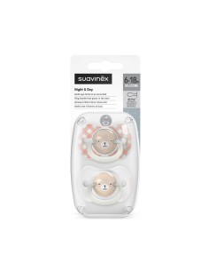 Suavinex - Ciuccio Fisiologico Fluorescente Wild&Free 6-18 Mesi