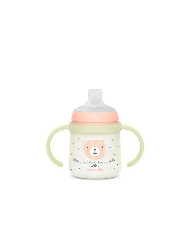 Suavinex - La prima tazza con beccuccio in silicone da 150 ml Wild & Free
