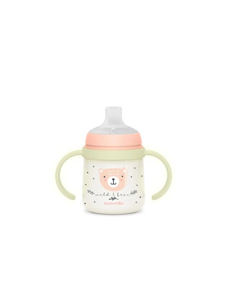 Suavinex - La prima tazza con beccuccio in silicone da 150 ml Wild & Free