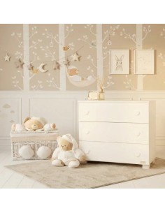Nanan - Comò 3 Cassetti Con Pomelli Orsetto - Spedizione Gratuita